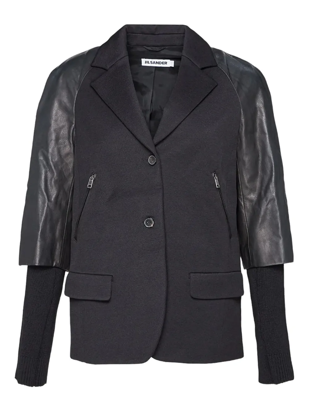 Jil Sander double-sleeve wool blazer Zwart