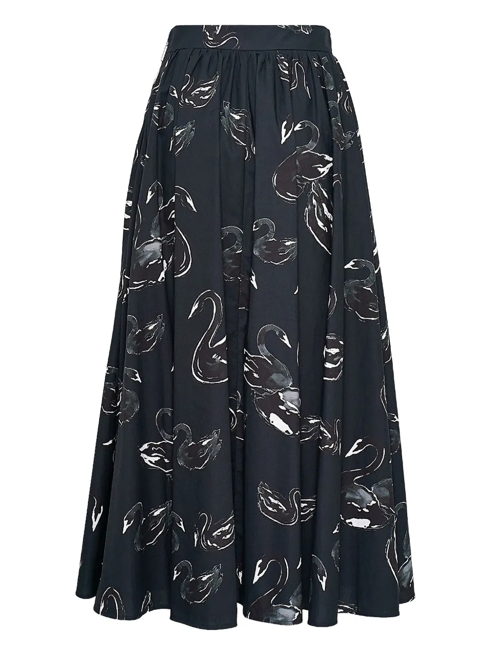 MSGM Midi-rok met print - Zwart