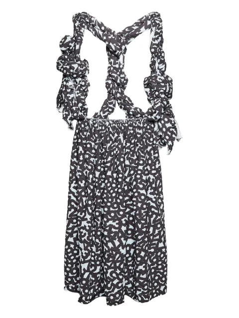 Comme Des Garçons printed midi pinafore dress