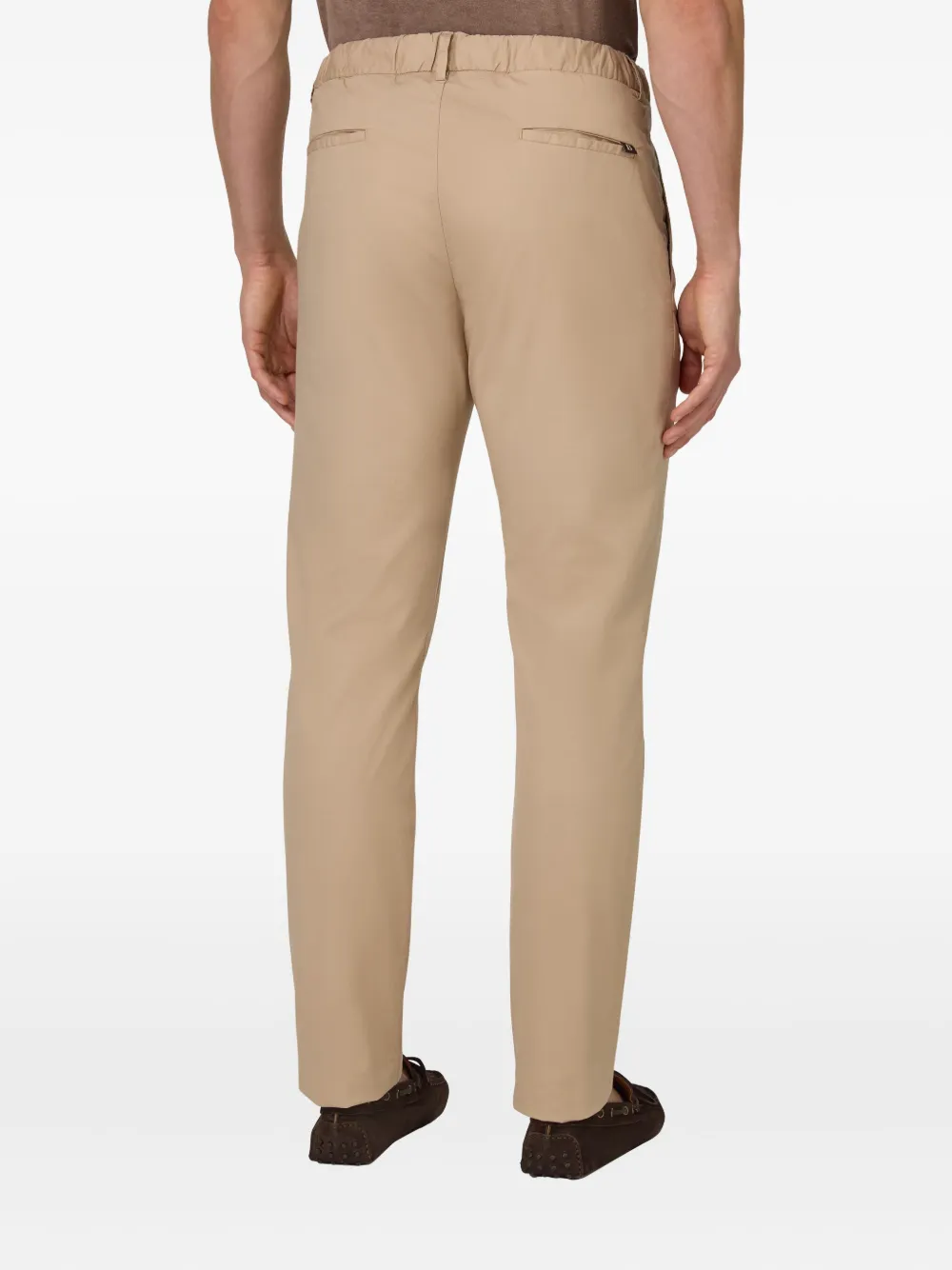 Boggi Milano Broek met trekkoordtaille Beige
