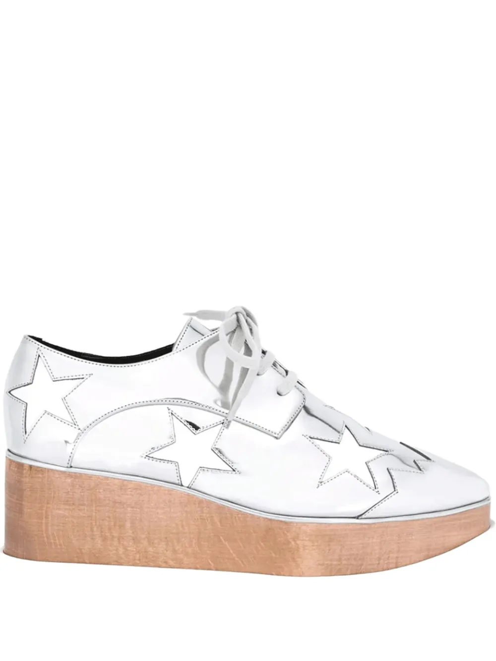 Stella McCartney Elyse Stars Mirror platform sneakers Silver