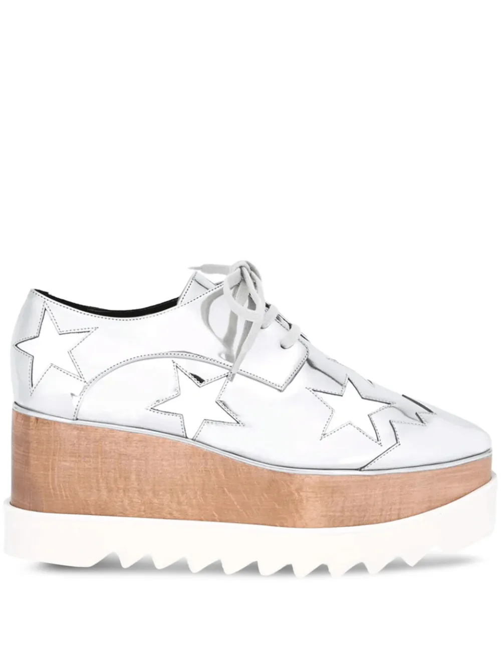 Stella McCartney Elyse Stars Mirror platform sneakers Silver
