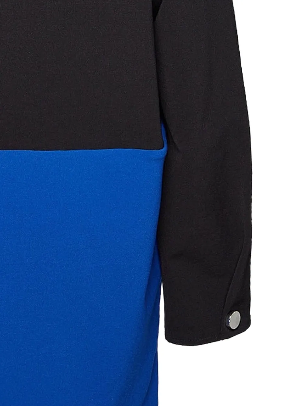 Raf Simons tri-colour panelled single-breasted coat Zwart