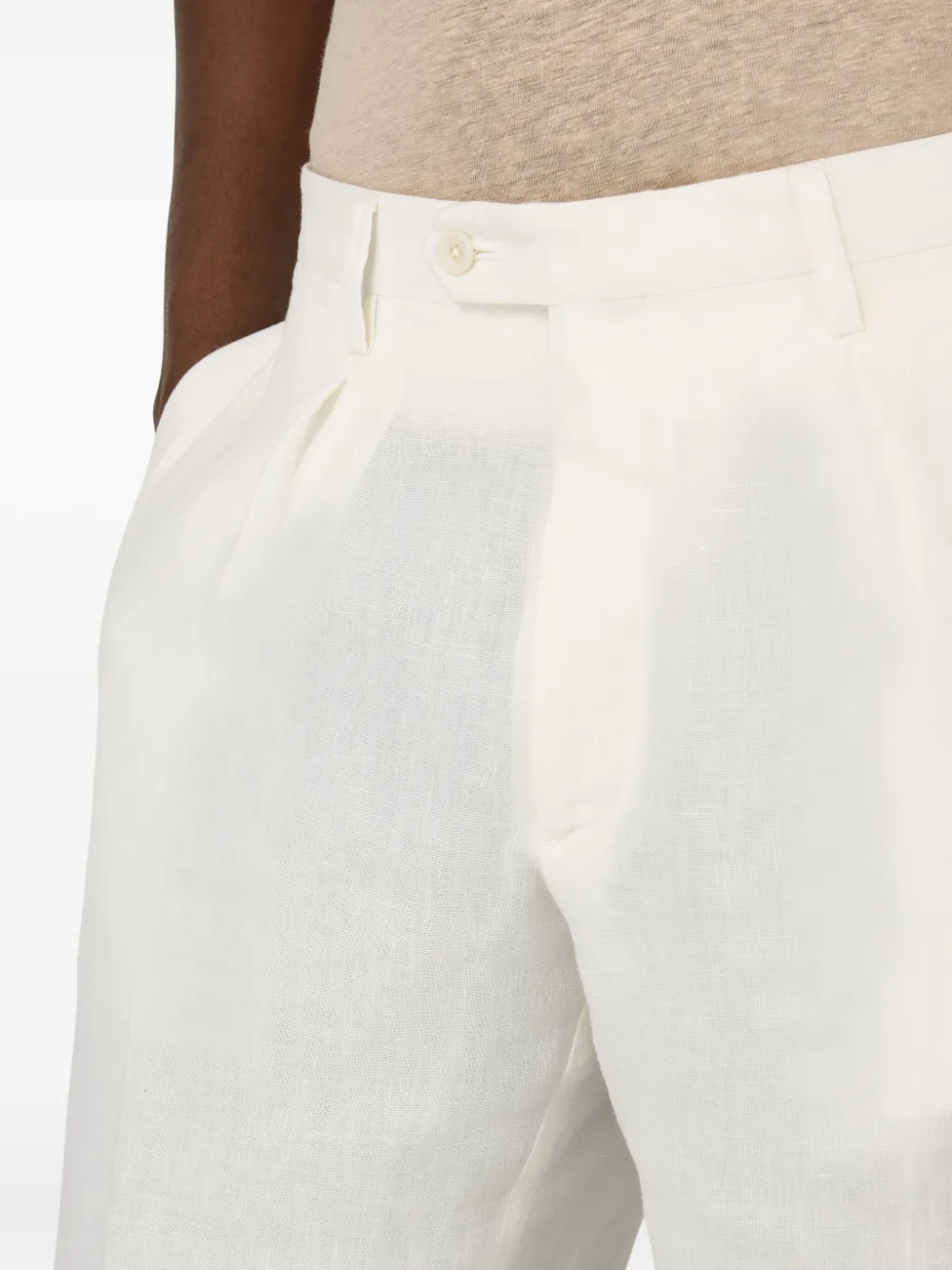 Boggi Milano Broek met plooien Wit