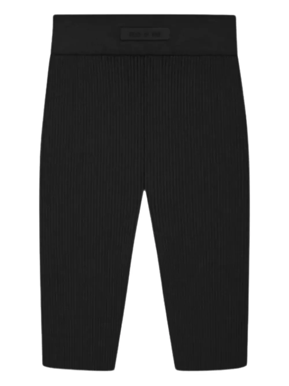 Essentials Ribbed Biker Shorts In Black