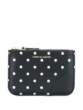 Comme Des Garçons Wallet polka-dot zip coin pouch - Black