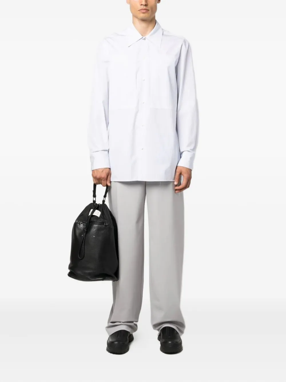 Jil Sander Gestreept overhemd met lange mouwen - Blauw