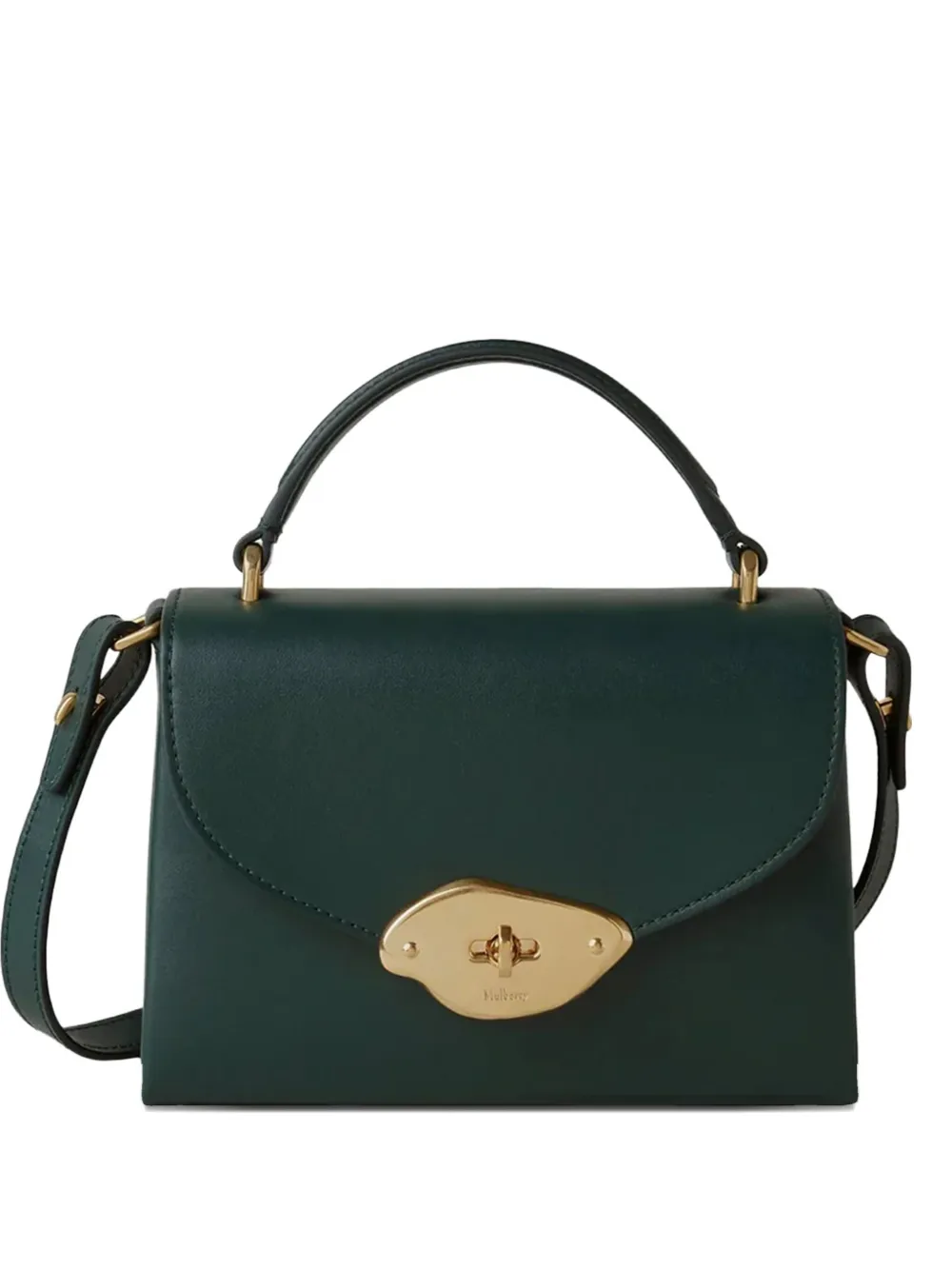 Mulberry Mini Lana Top-handle Leather Bag In Green