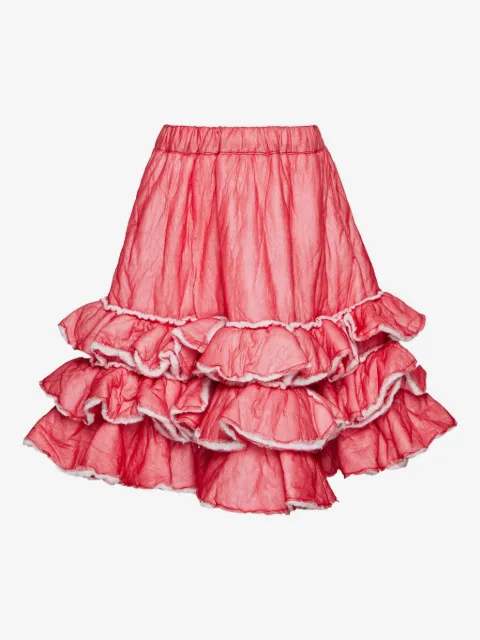 Comme Des Garçons falda a capas con volantes
