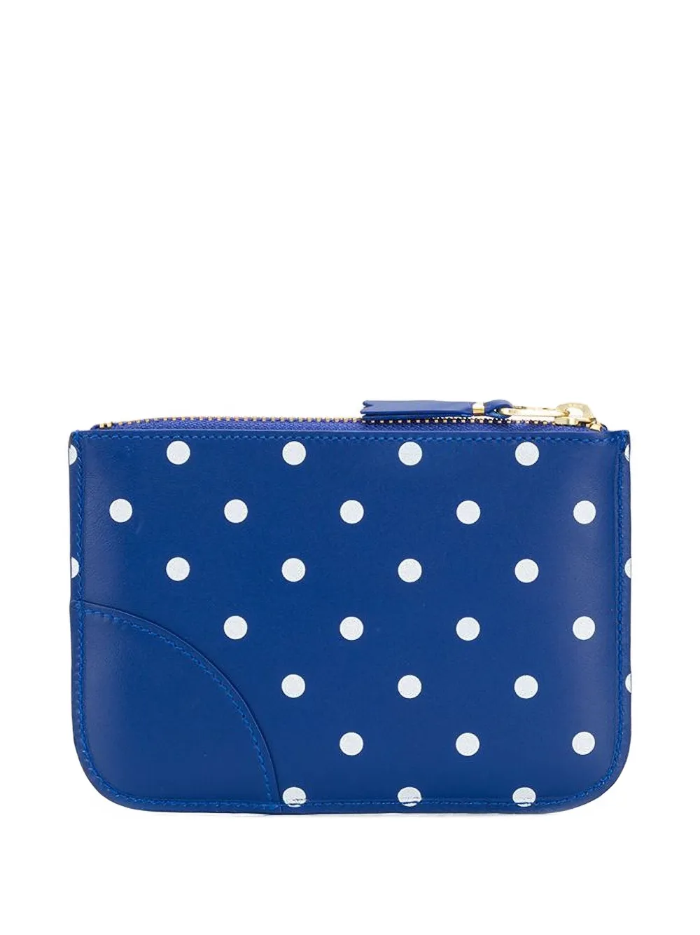 Comme Des Garçons Wallet polka-dot zip-fastening wallet Blauw