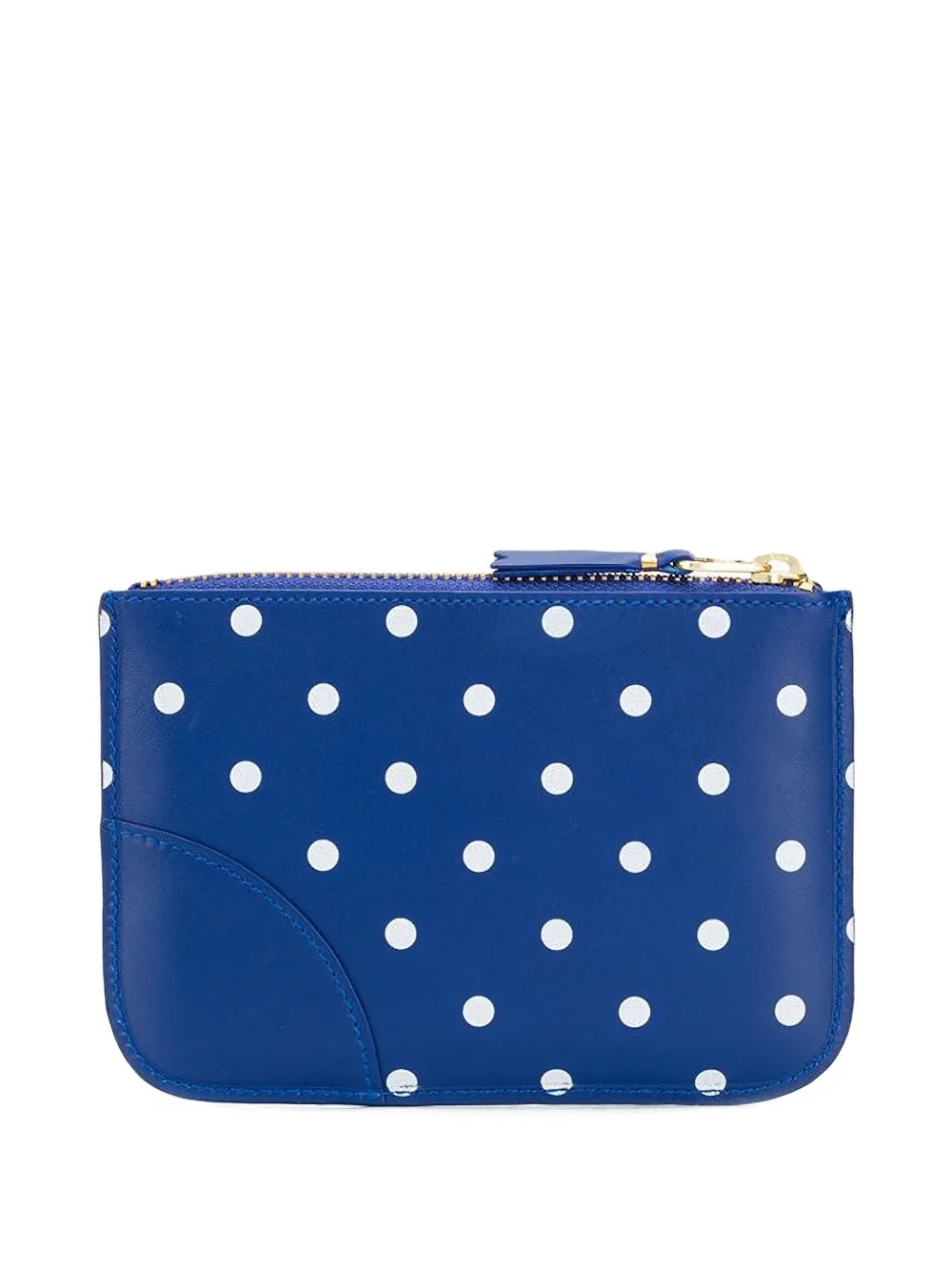 Comme Des Garçons Wallet polka-dot zip-fastening wallet Blauw