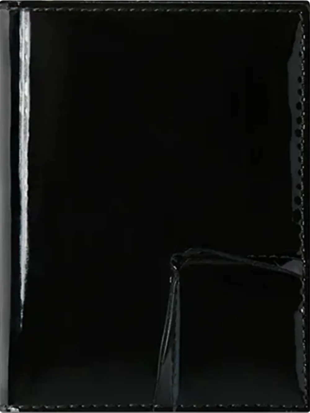 Comme Des Garçons Wallet Reversed patent-leather wallet Zwart