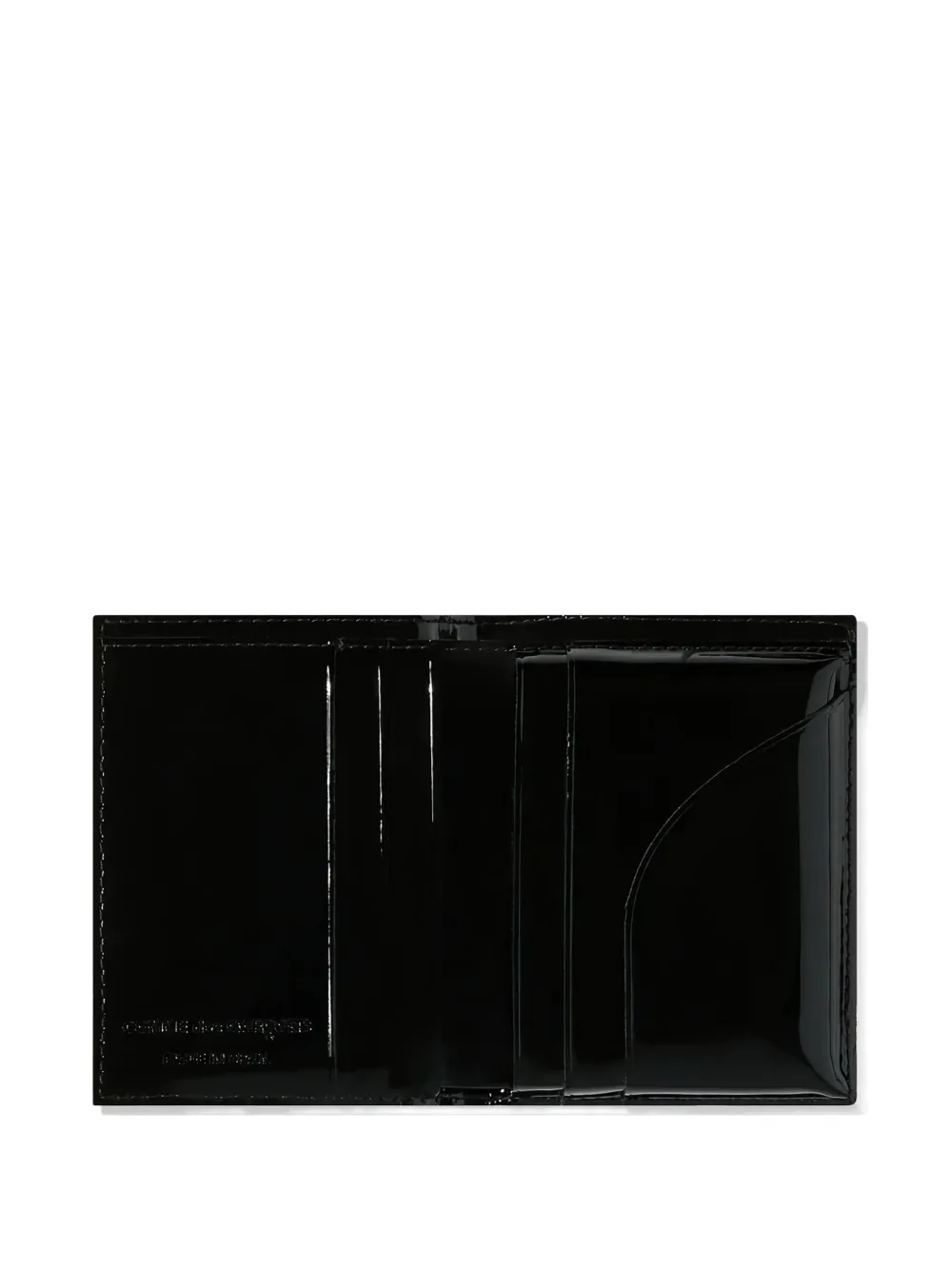 Comme Des Garçons Wallet Reversed patent-leather wallet Zwart