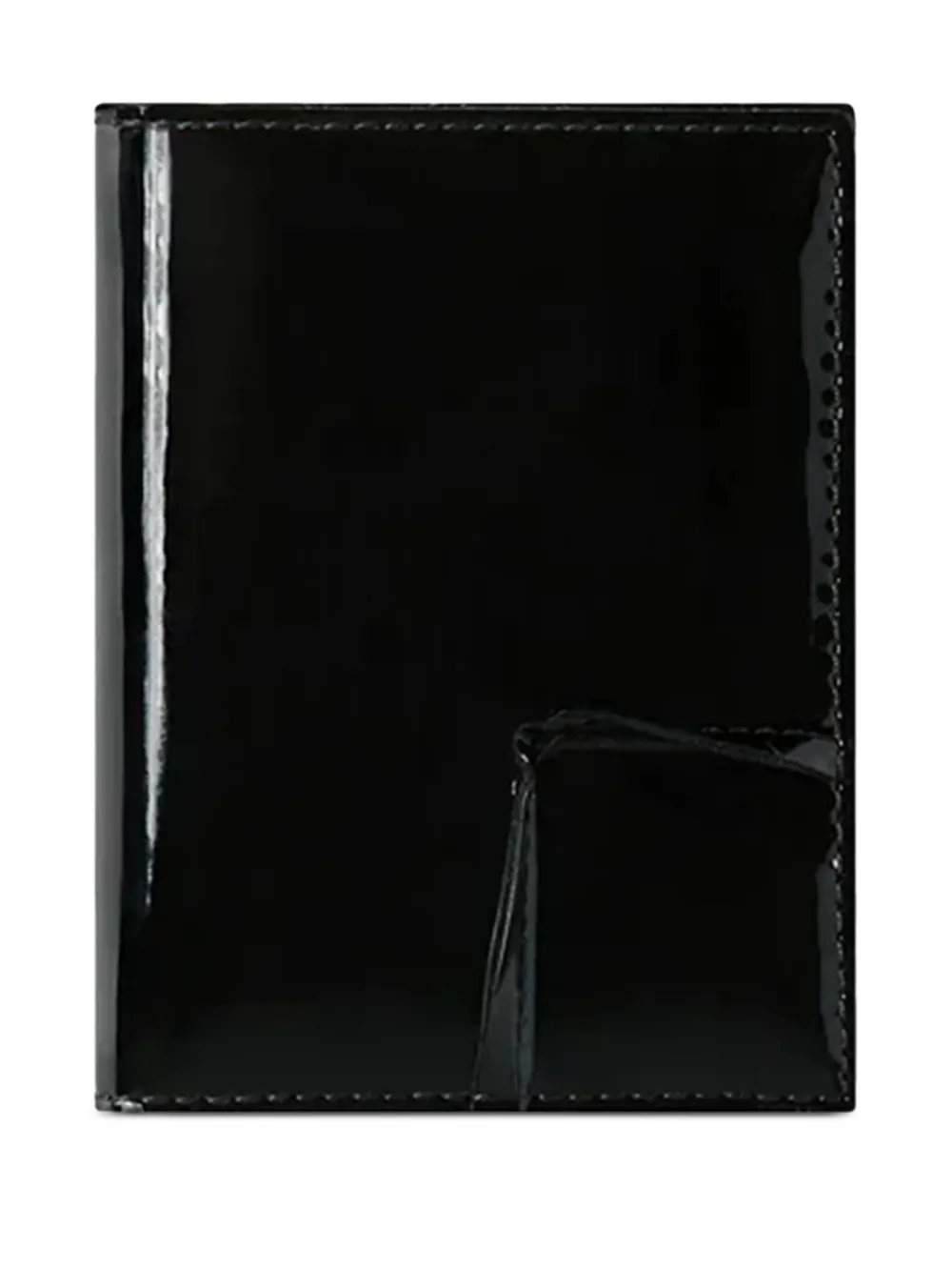 Comme Des Garçons Wallet Reversed lakleren portemonnee Zwart