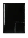Comme Des Garçons Wallet Reversed patent-leather wallet - Black