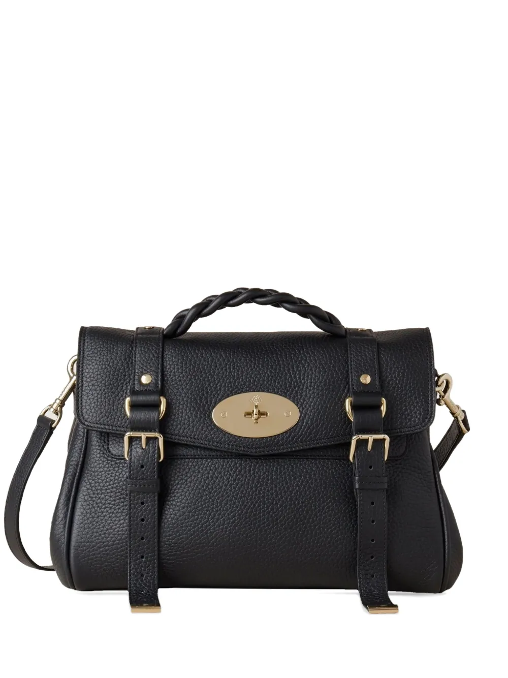 Mulberry Alexa braided-handle leather tote bag | Black | Image 1