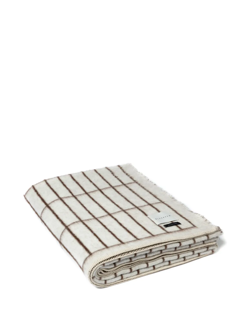 BLACKSAW Deken met rasterpatroon - Beige