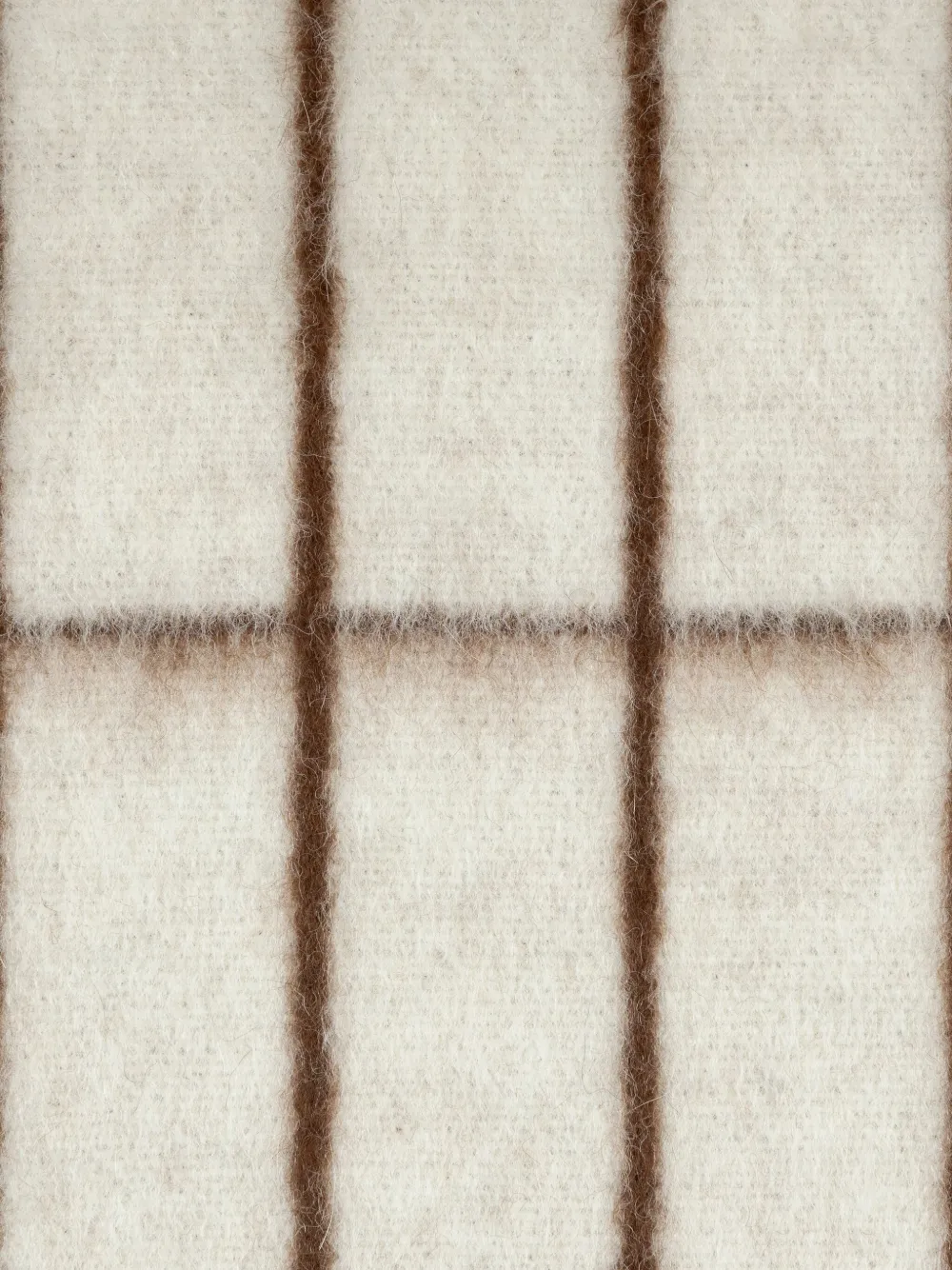 Blacksaw Grid-pattern Blanket In Brown