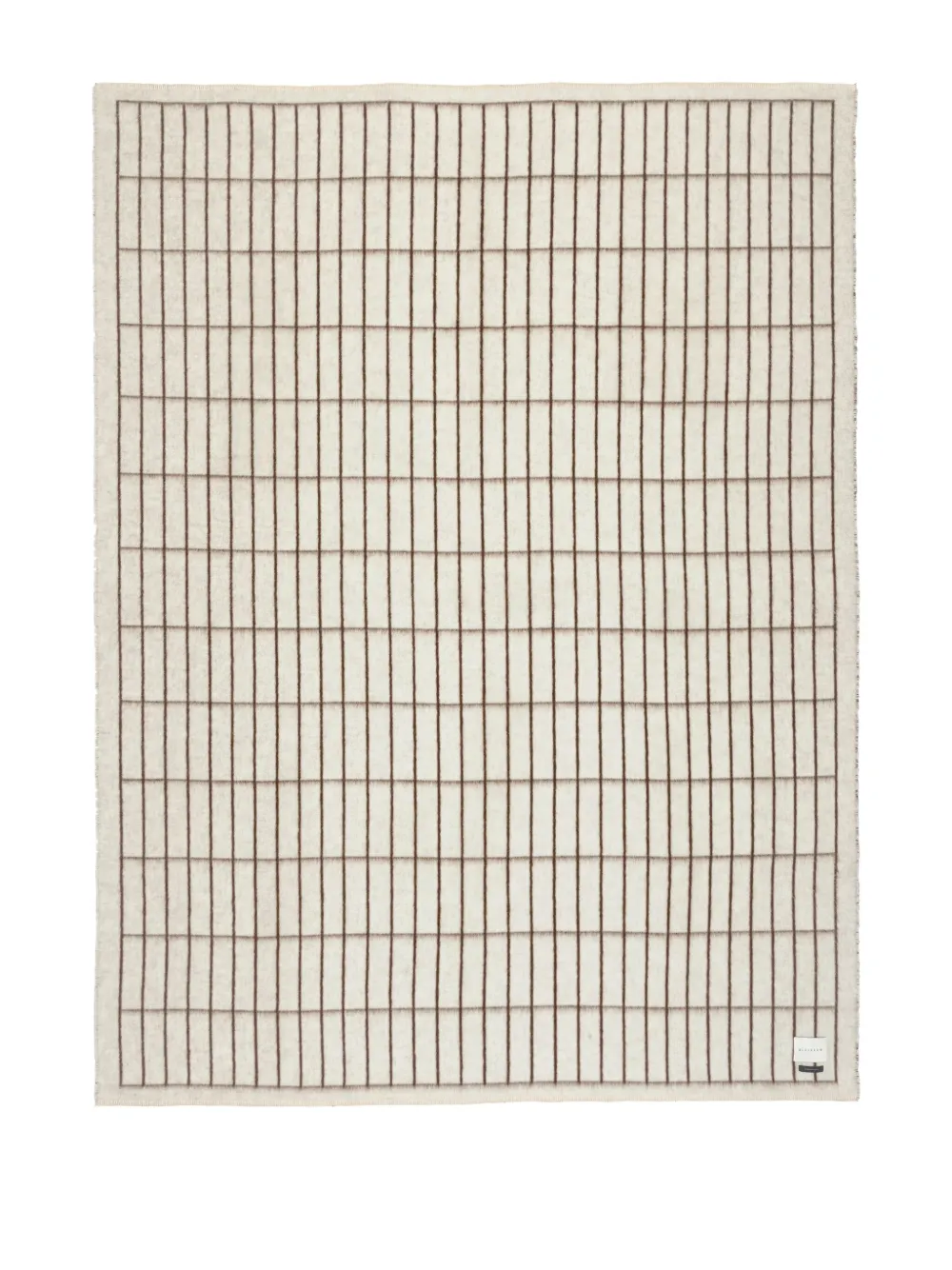 Blacksaw Grid-pattern Blanket In Brown