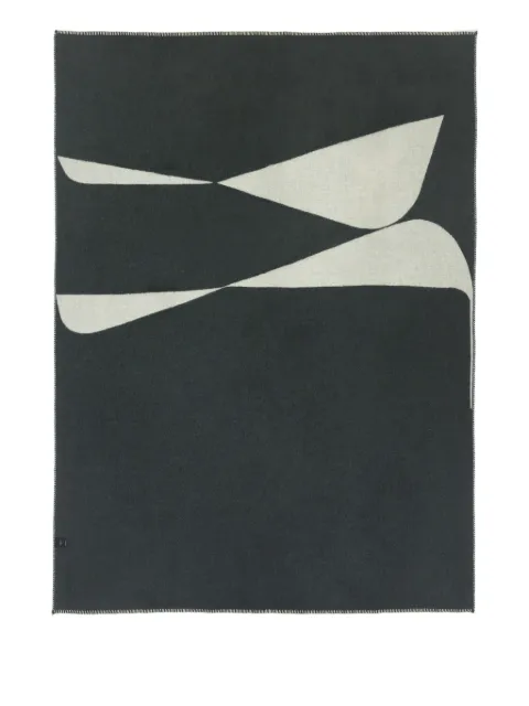BLACKSAW abstract-pattern wool blanket (178cm x 135cm)