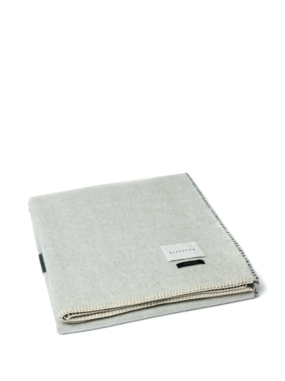 BLACKSAW abstract-pattern wool blanket (178cm x 135cm) | Neutrals | Image 1