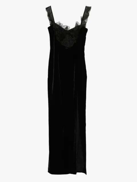 Alessandra Rich lace-detail velvet dress