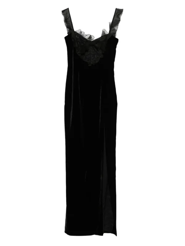 lace and bow dress Two Pieces Yellow Lace Long Prom Dress With Big Bow Evening Dresses sew1006