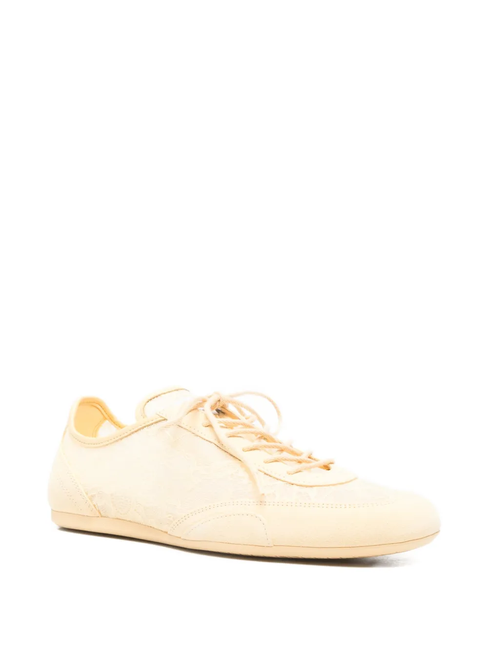 Jimmy Choo Sunnyf low-top sneakers met kanten laag Geel