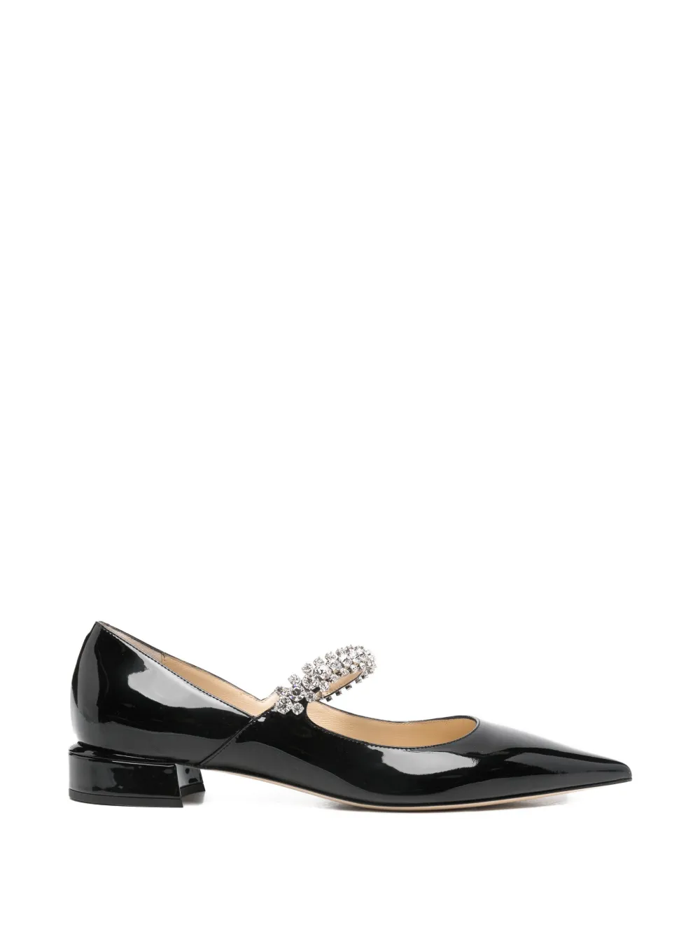 Jimmy Choo Bing crystal-embellished flat pumps Zwart