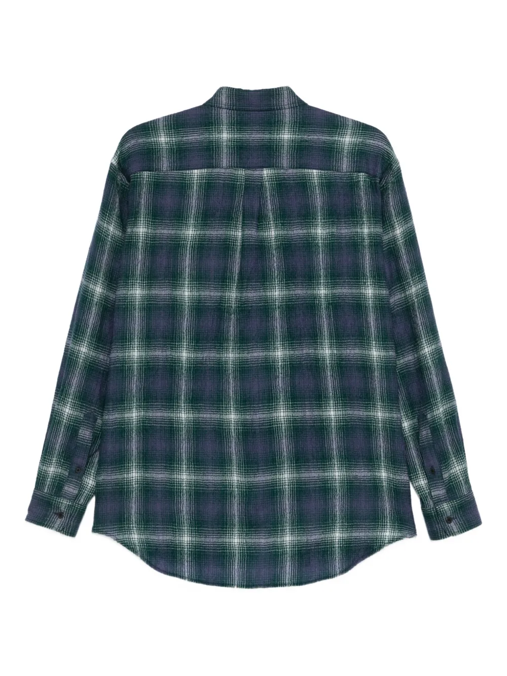 Auralee Airy checked shirt - Blauw