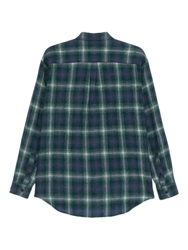 Auralee Airy チェック シャツ | ブルー | FARFETCH JP