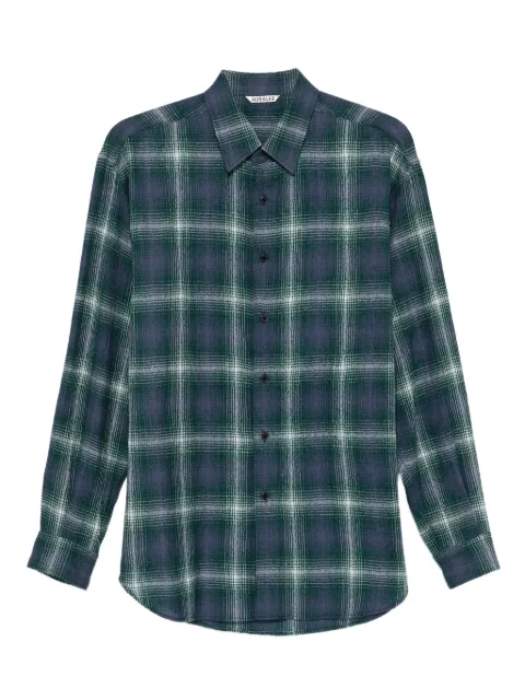 Auralee Airy checked shirt