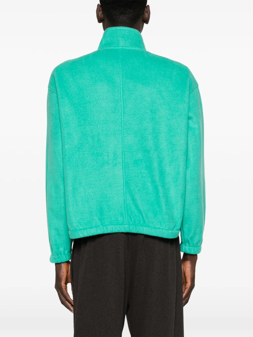 Auralee Half-zip Fleece Sweatshirt In Green