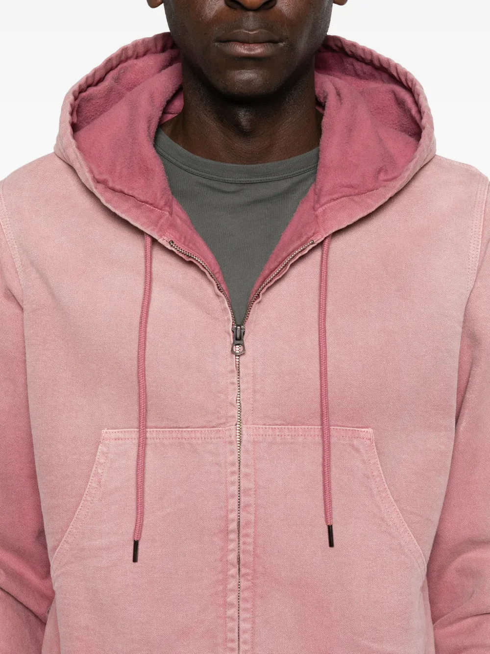 Auralee Hooded Jacket In Pink