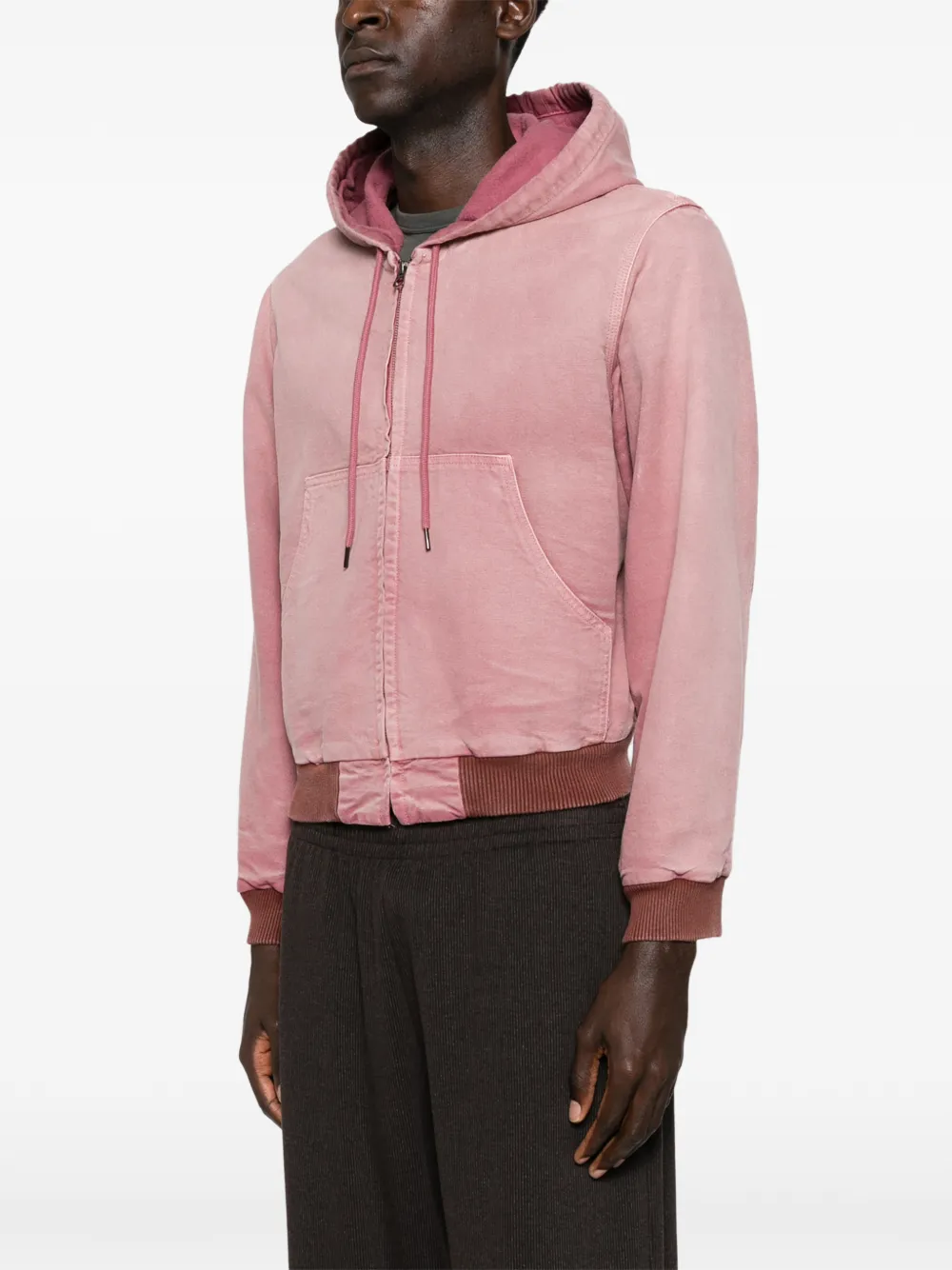 Auralee Hooded Jacket In Pink