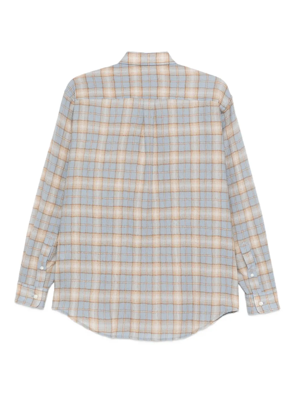 Auralee Airy checked shirt - Beige