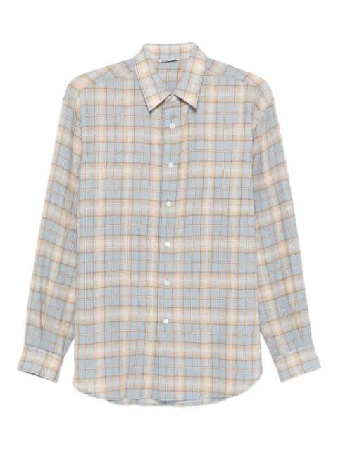 Auralee Airy checked shirt