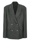 YCH double-breasted button-detail jacket - Grey