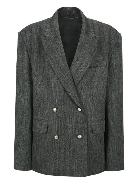 YCH double-breasted button-detail jacket