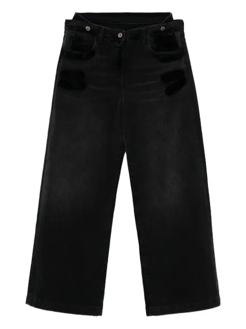 The Attico wide-leg distressed jeans