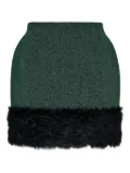 MSGM faux fur-trimmed skirt - Green