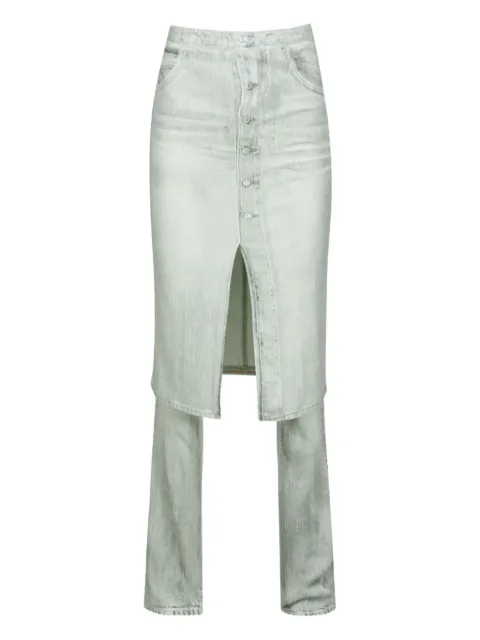 YCH layered denim trousers