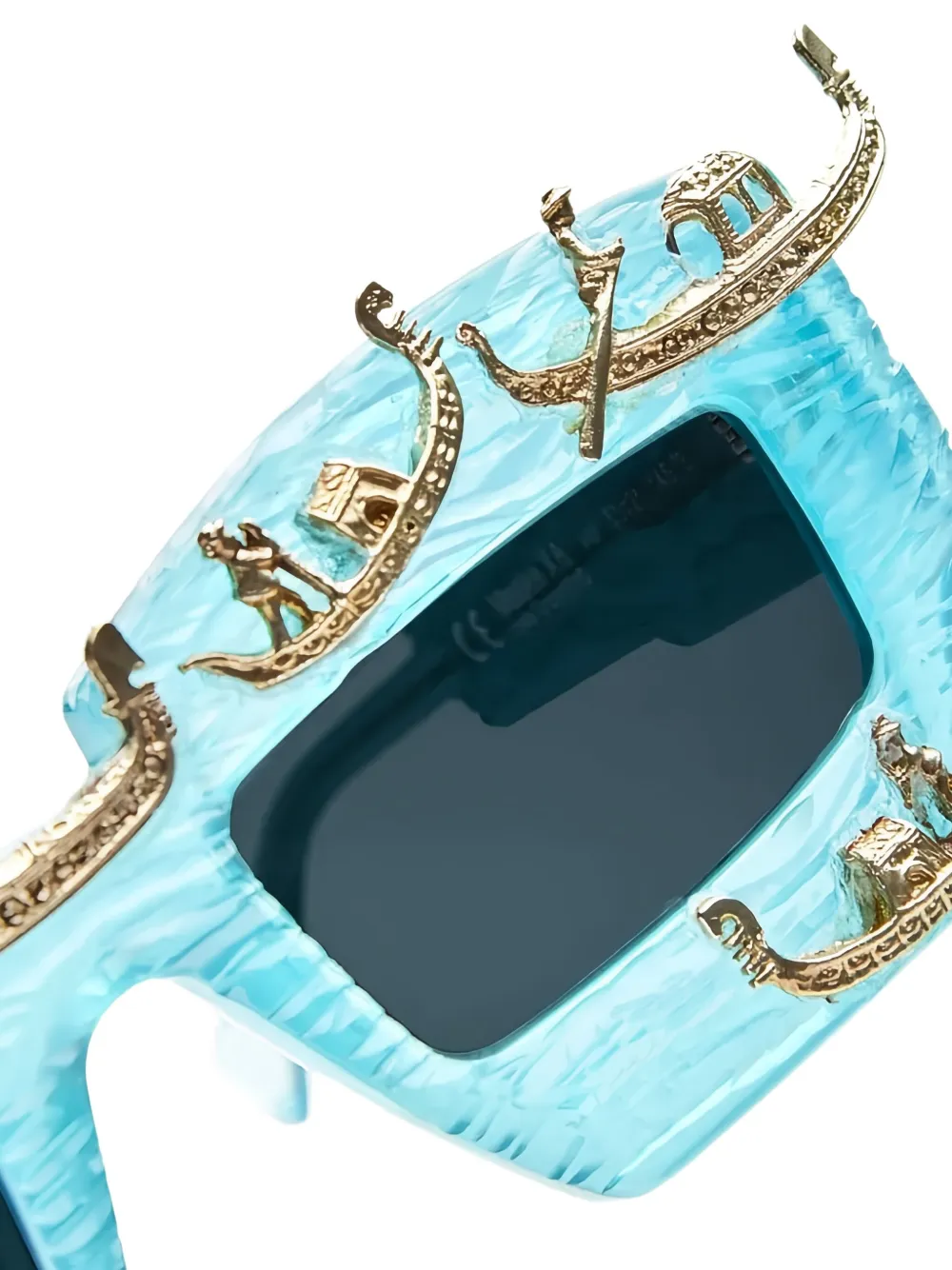 Kuboraum X6 zonnebril met rechthoekig montuur Blauw