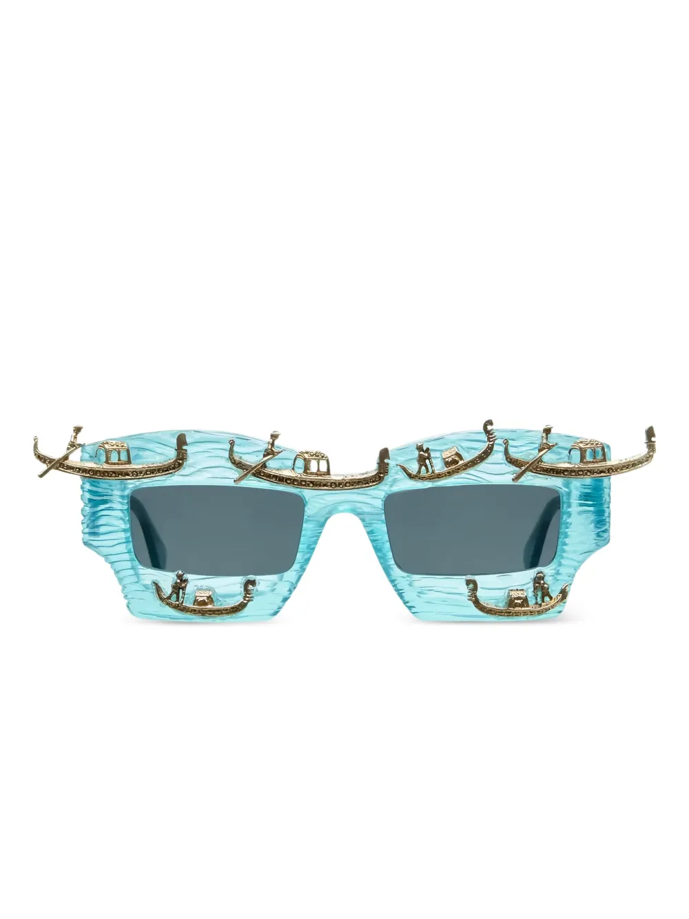Kuboraum X6 zonnebril met rechthoekig montuur Blauw