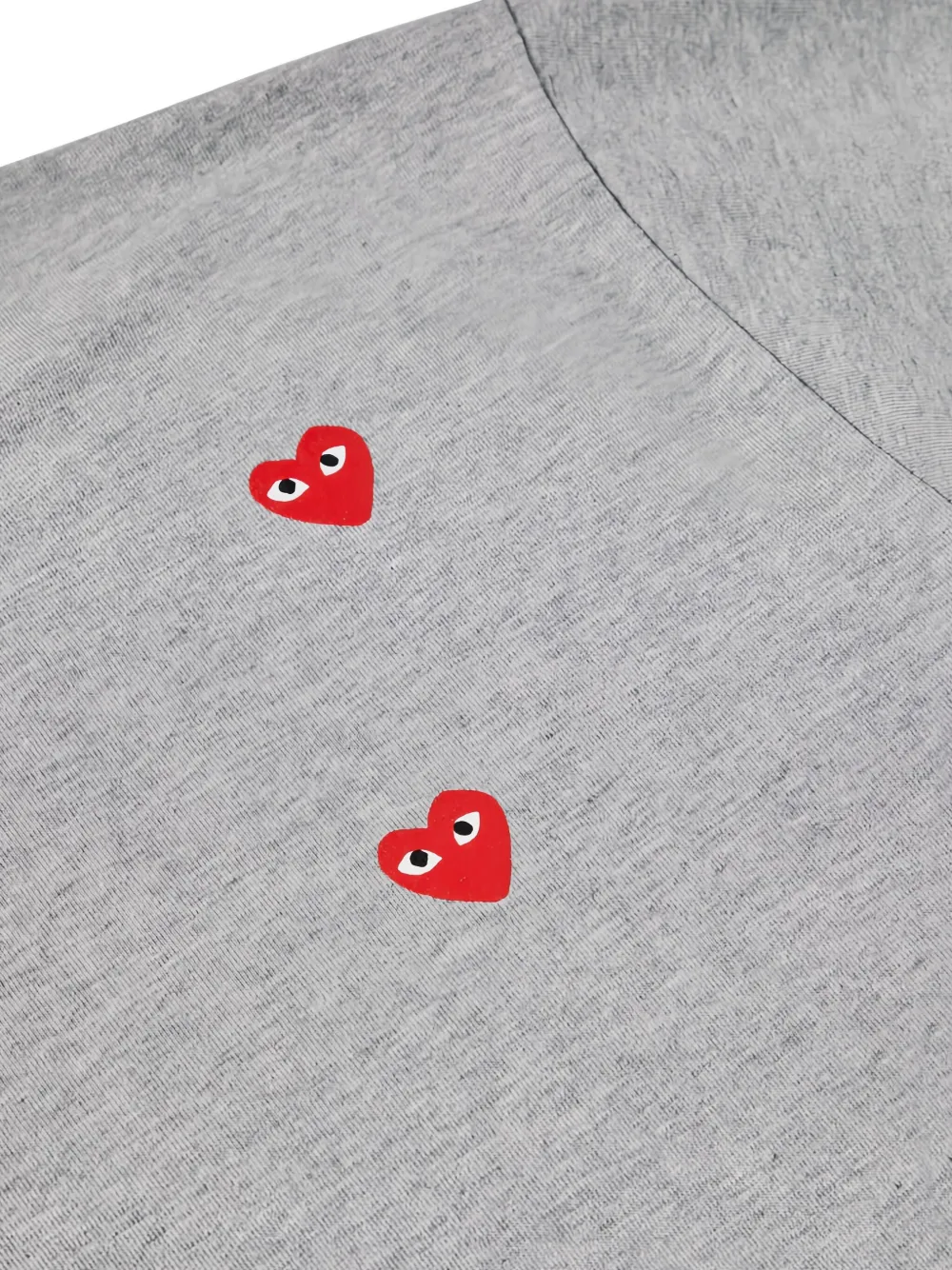 Comme Des Garçons Play T-shirt met hartprint en logo Grijs