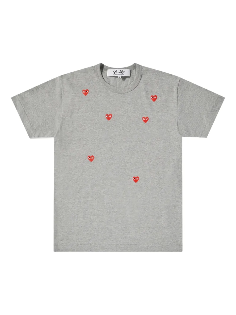 Comme Des Garçons Play T-shirt met hartprint en logo Grijs