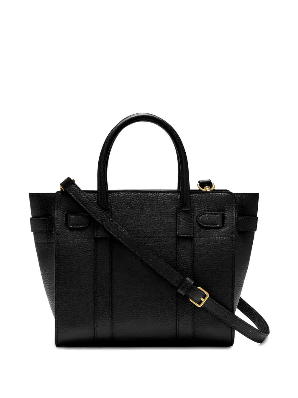 Mulberry mini Bayswater grain leather shoulder bag Zwart