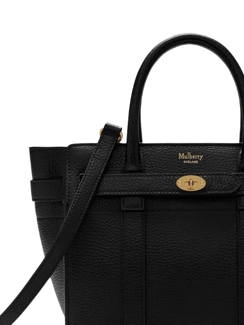 Mulberry Bayswater kleine leren schoudertas - Zwart