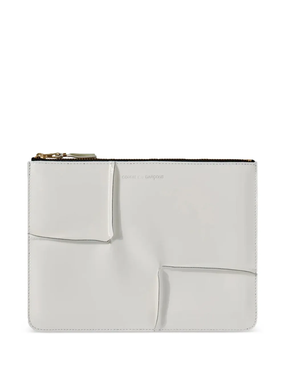 Comme Des Garçons Wallet Reversed Hem zip wallet | White | Image 1