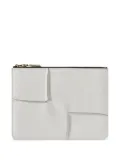 Comme Des Garçons Wallet Reversed Hem zip wallet - White